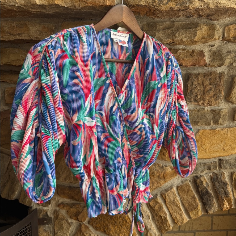 VINTAGE Anthony Sicari Women's Multicolor Blouse
